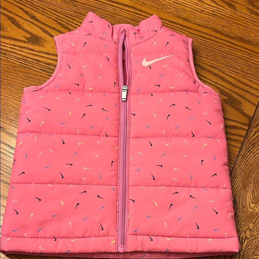 Nike Pink Vest with Multicolor Accents - Picture 1 of 6